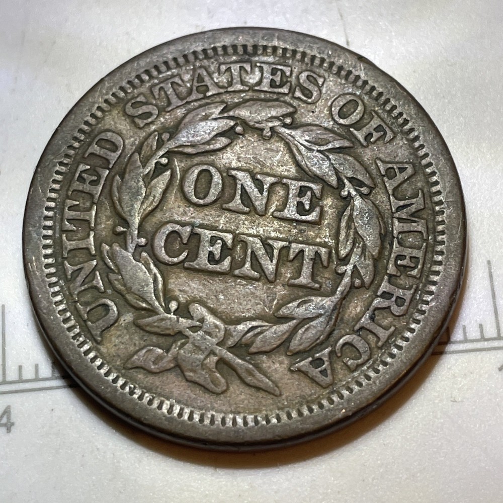 1846 braided hair large cent