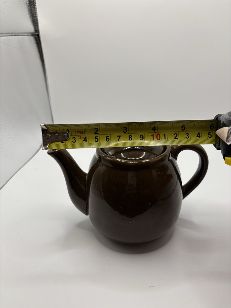 Brown Single Cup Teapot - Dark Brown Earthenware