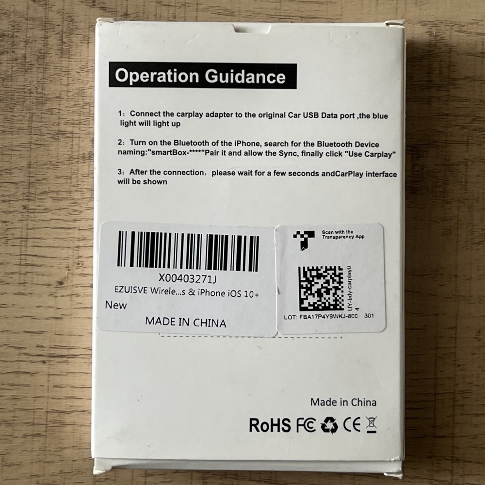 Wireless CarPlay Adapter for iPhone Convert Wired to Wireless Plug & Play Design