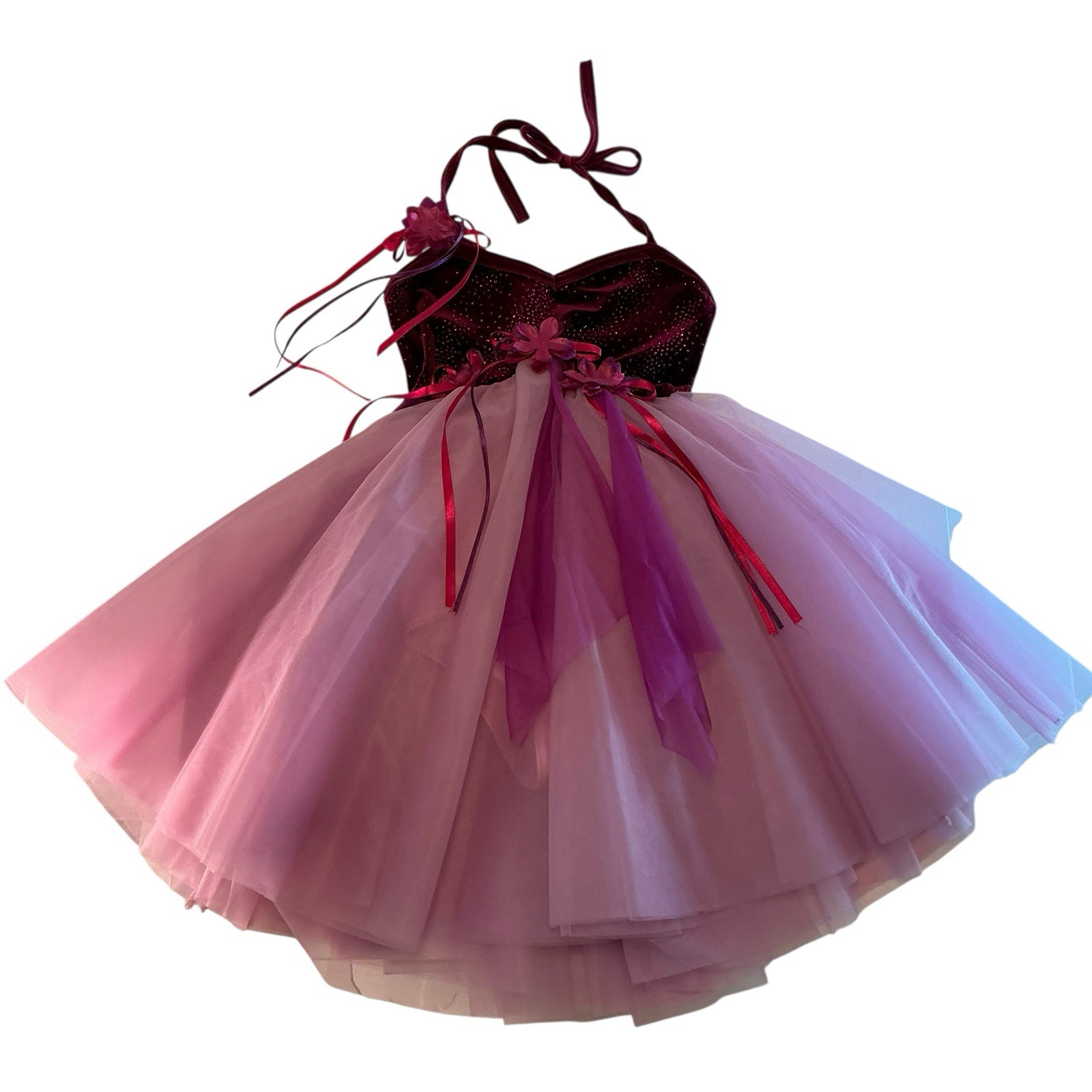 Costume Gallery Dress Purple Lavender Puffy Dress w/Bodysuit Child 6-7 Yr Medium