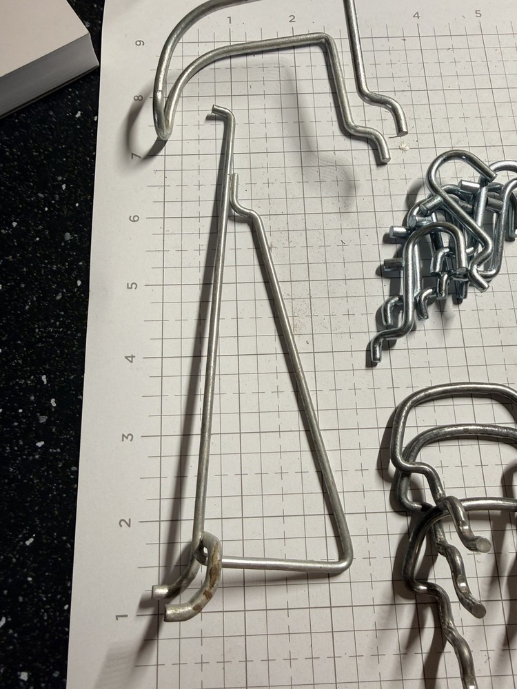68 MISC METAL PEGBOARD HOOKS VARIOUS SIZES traditional pegboard use