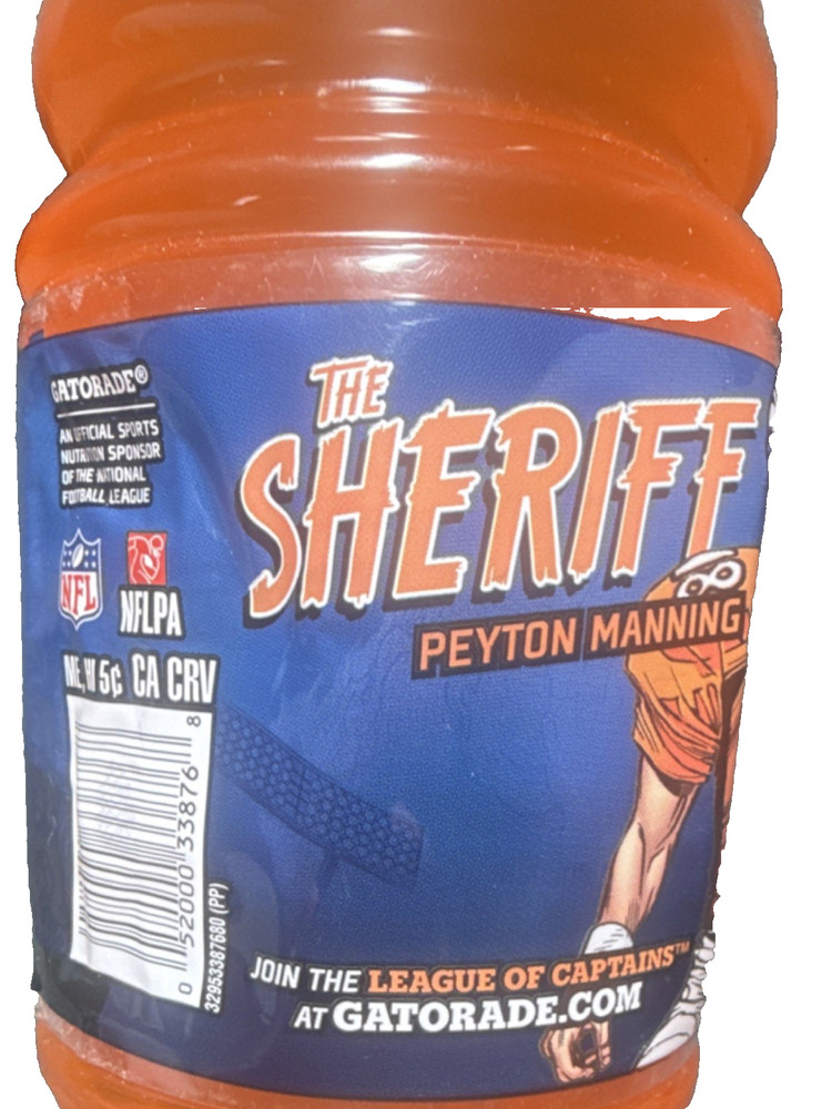 Peyton Manning Gatorade Orange Bottle