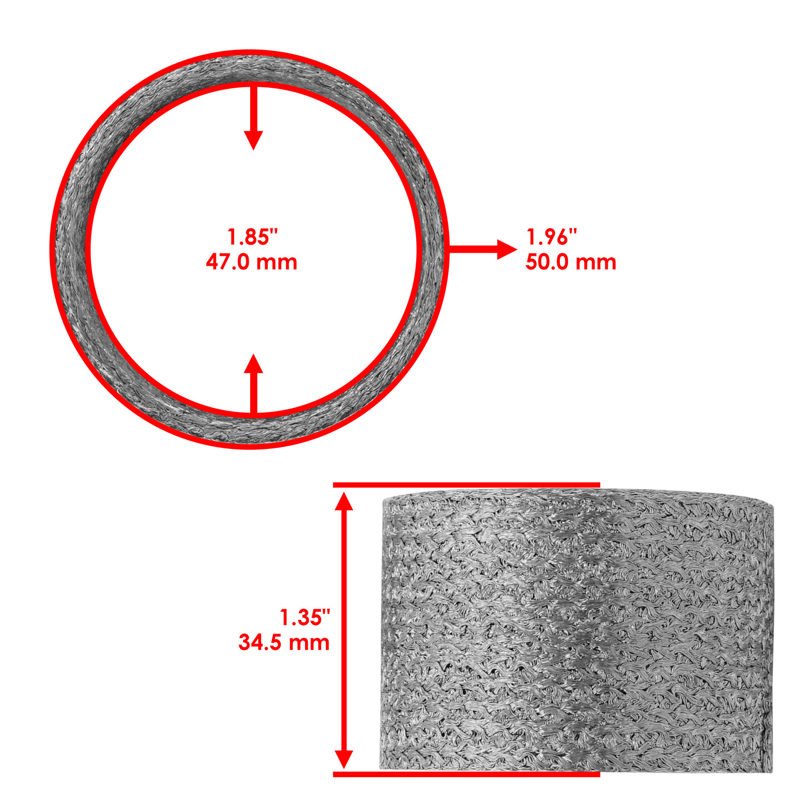 Muffler Gasket for Yamaha Royal Star 1300 XVZ1300Tf XVZ1300Tfs Venture 1999-13