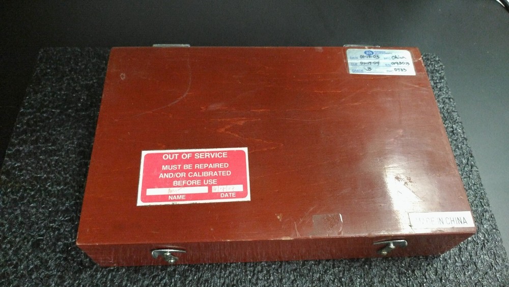 PRECISION MEASUREMENTS 993013 Gauge Block Set Incomplete