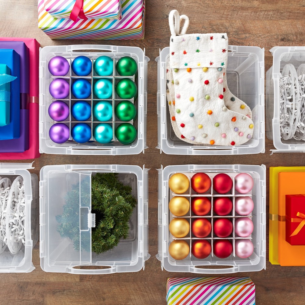 Plastic Christmas Light Storage Organizer, Clear, 2 Count