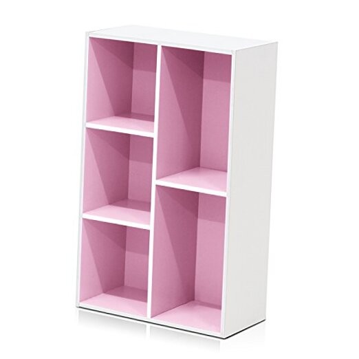 Reversible Open Shelf 11069WH/PI 5-Cube White/Pink
