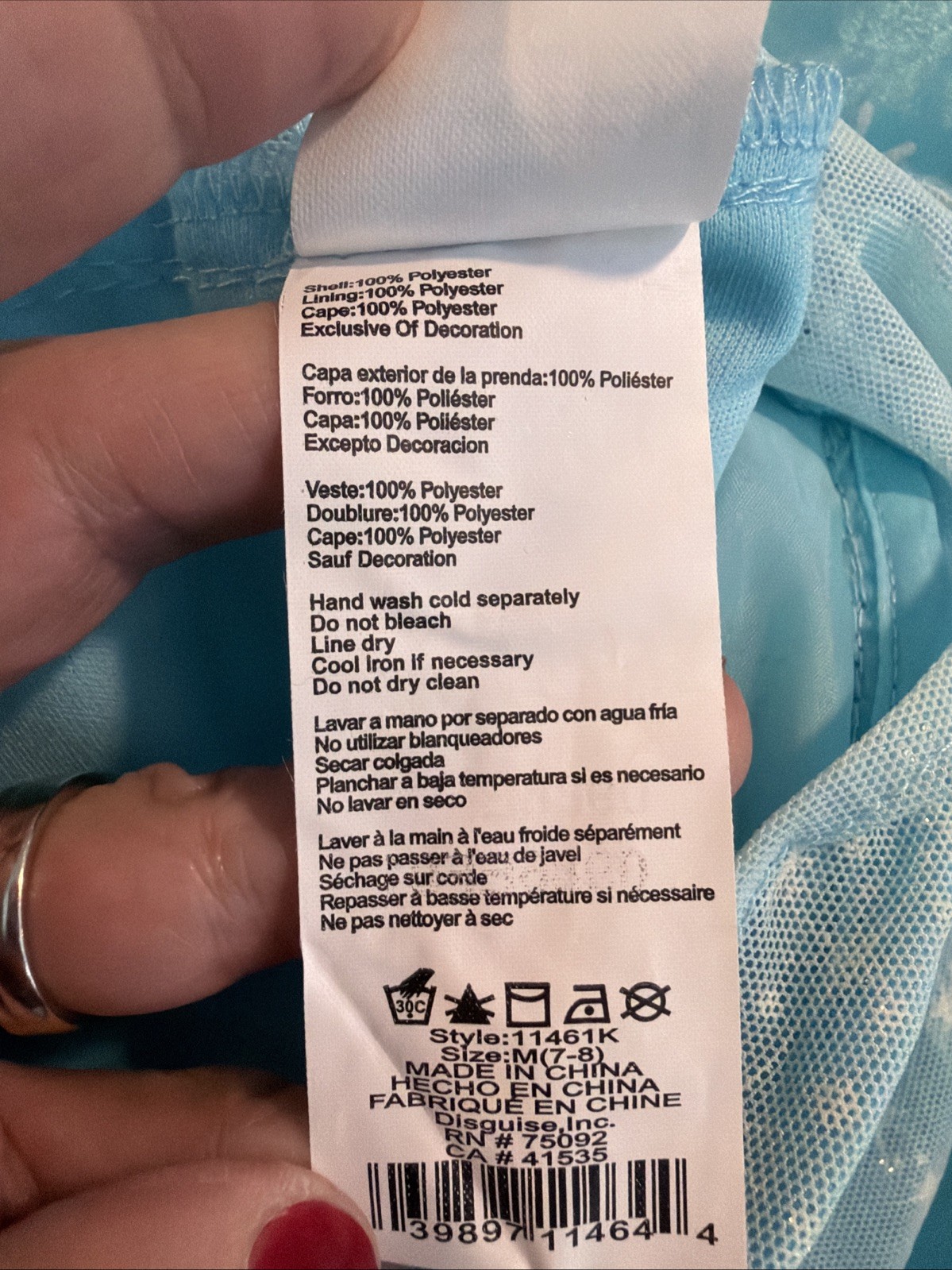 Disney's Frozen Elsa Snow Queen Gown Classic Girls Costume, Medium/7-8