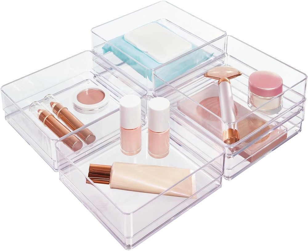 STORi SimpleSort 6-Piece Stackable Clear Drawer Organizer Set | 6x6x2",
