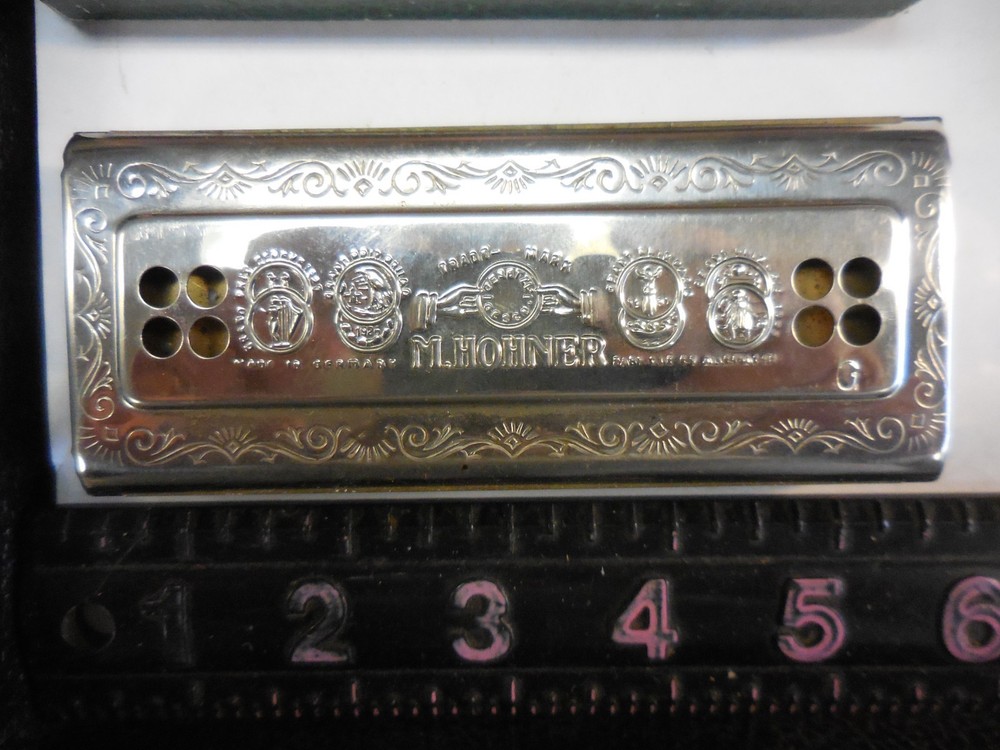 M. HOHNER Harmonica THE ECHO HARP Key C/G GERMANY Two Sided w/ Box