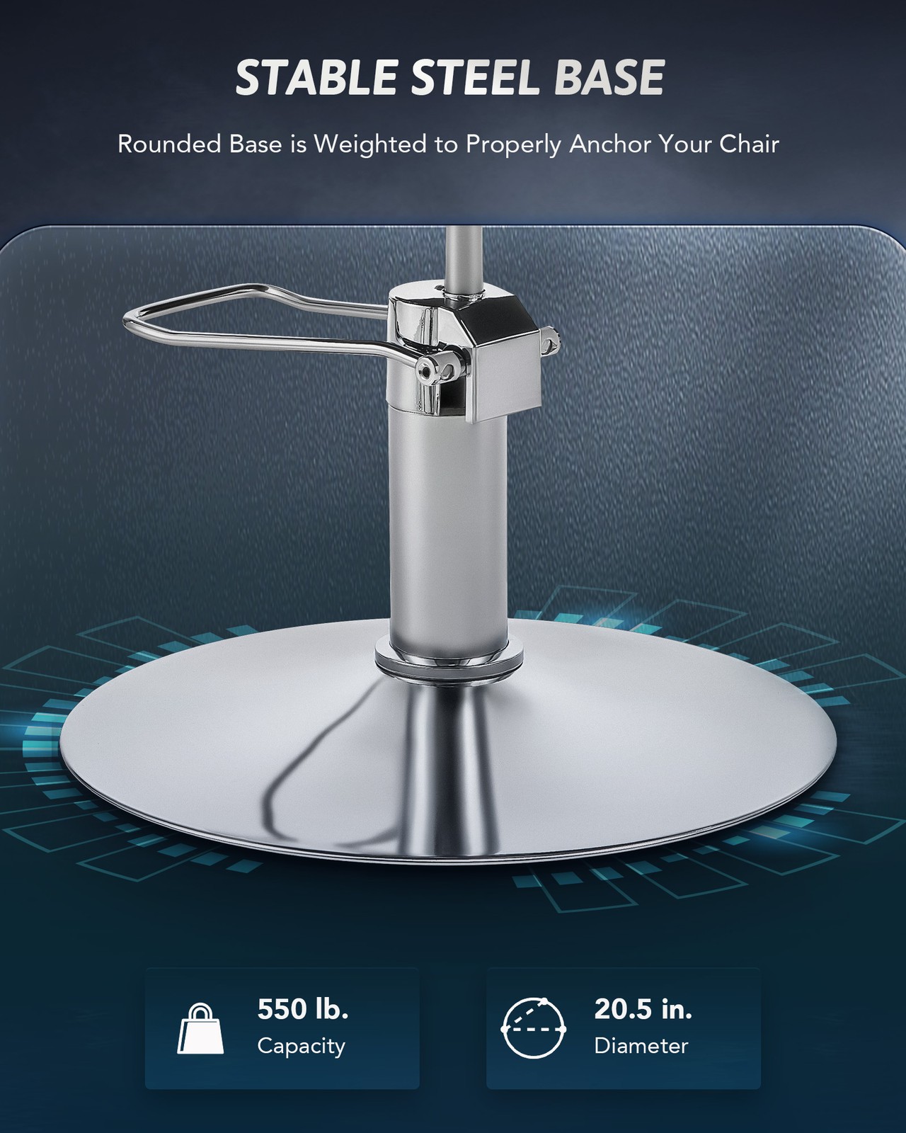 360° Styling All Purpose Hydraulic Black Reclining Barber Chair Salon Beauty Spa