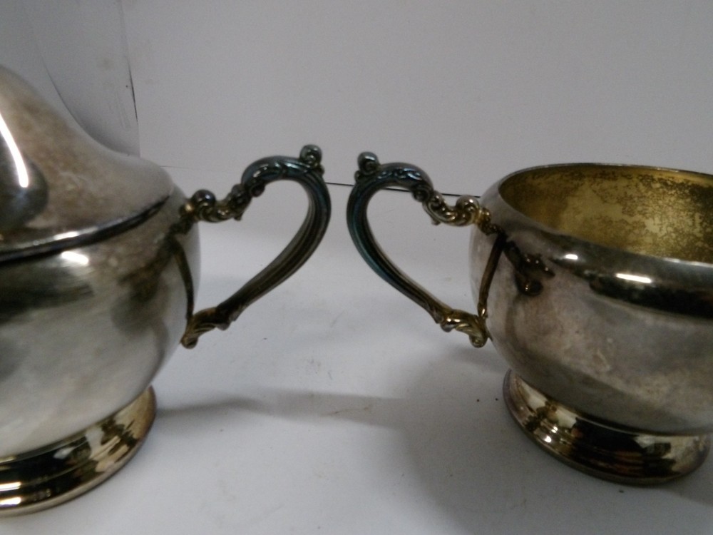 Vintage Silverplate Cream and Sugar Set