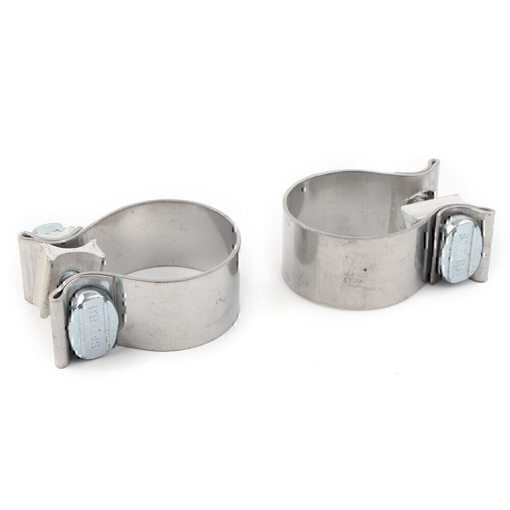 1.25" Wide Stainless Steel Muffler Clamps for Harley Electra Street Road