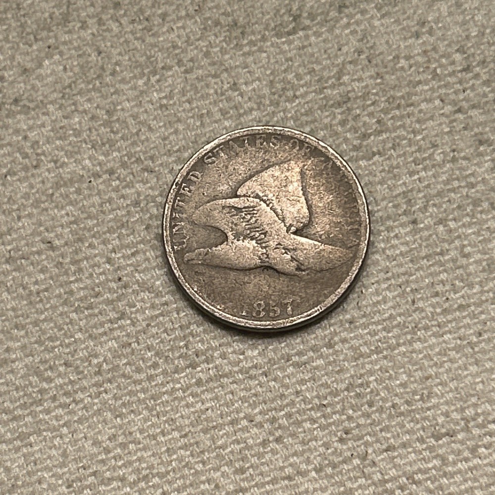 1857 Flying Eagle Cent VERY GOOD HR