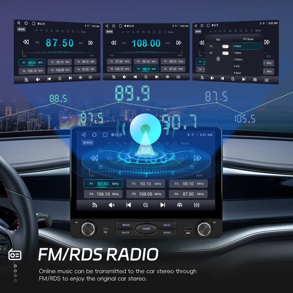 For Ford F-150 2009-2014 10" Carplay Android 15 Car Stereo Radio GPS Navi 2+64GB