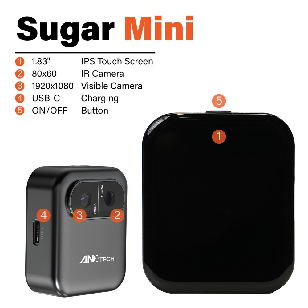 ANXTECH Small Thermal Imaging Camera Portable Mini Thermal Imager Camera Gift