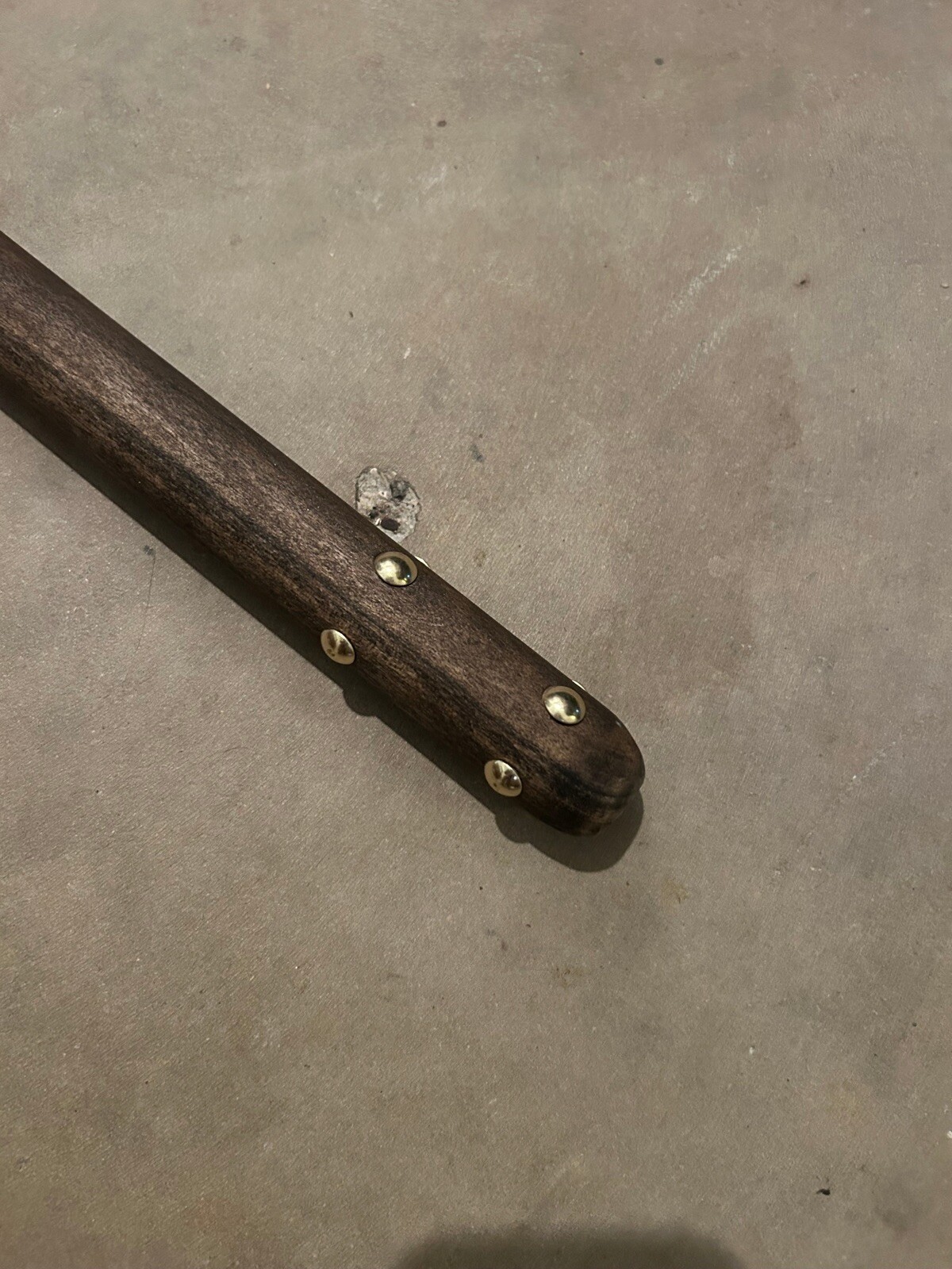 Monkey King Long Staff - Poplar w/ Gold Studs & Gold Paracord - 72"