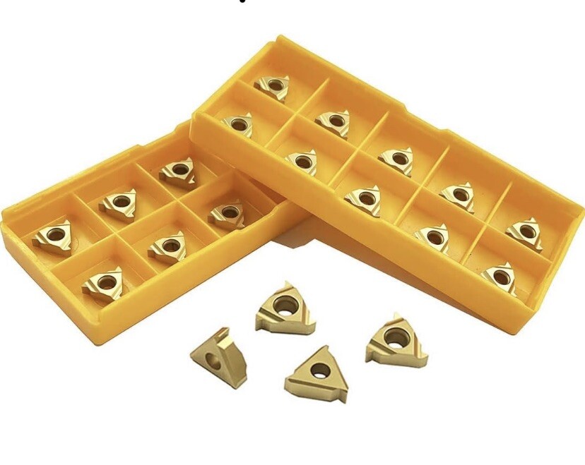 20PCS Lathe Threading Inserts Carbide Turning Inserts 11IR A60 CNC Blade