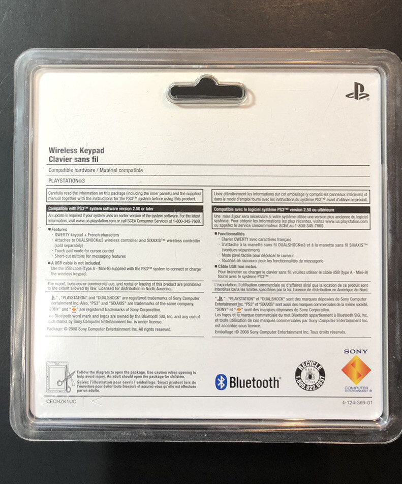 Official Sony PS3 Controller Attachment [ Wireless Keypad ] NEW