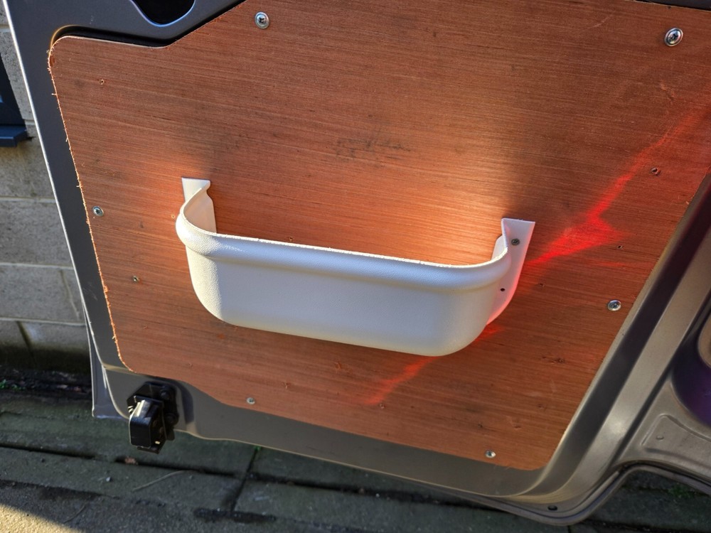 Van Camper Storage Pocket Small White Tool Storage Van Racking Ratchet strap