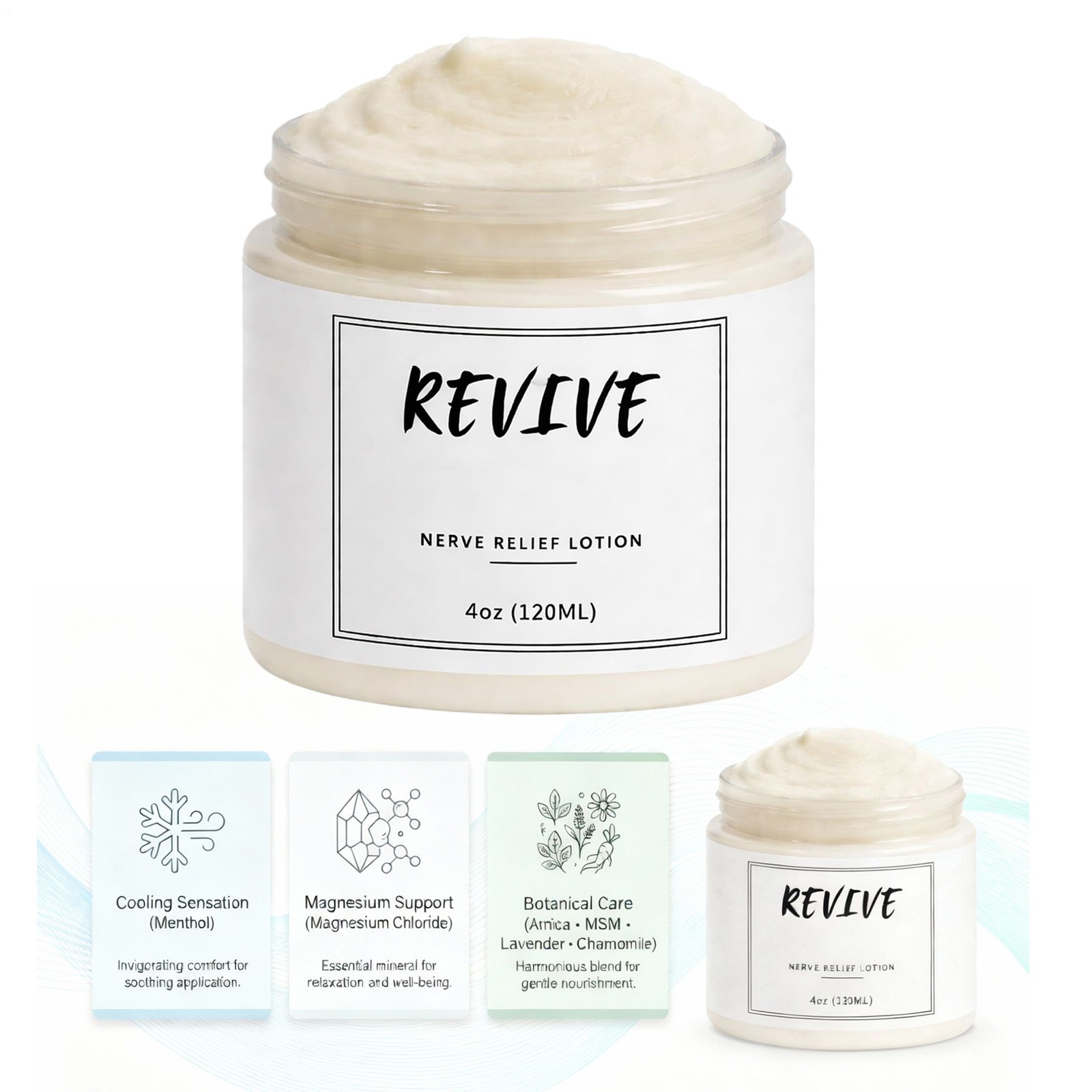 Revive Nerve Relief Cream 120ml Repairing Moisturizer Soothing Massage Cream