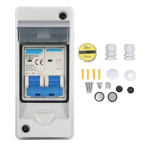 DC Miniature Circuit Breaker 63A 1000V | PV Solar Disconnect Switch with IP65