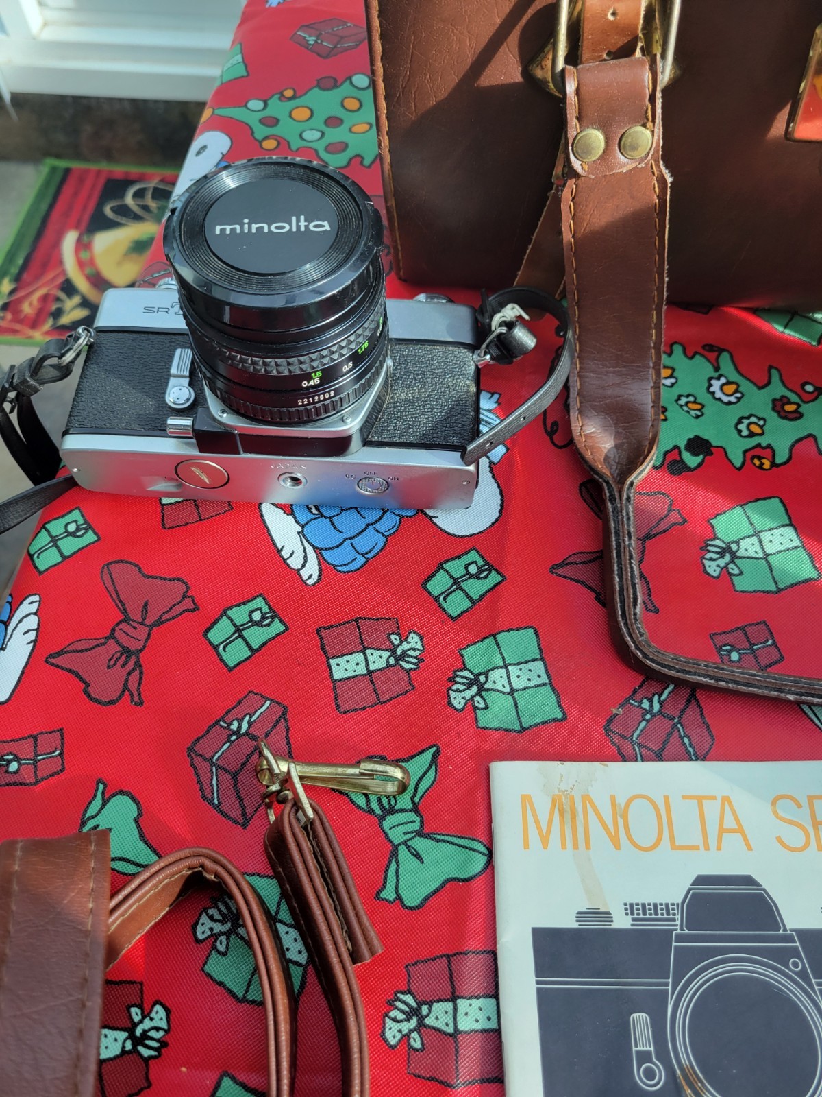 Vintage Minolta SR-T Camera with 2x lens and Vivitar 70-210mm lens