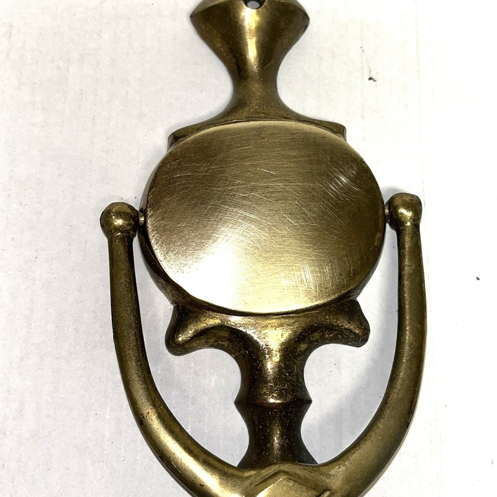 Large Solid Brass Door Knocker Vintage 8.5 Inches