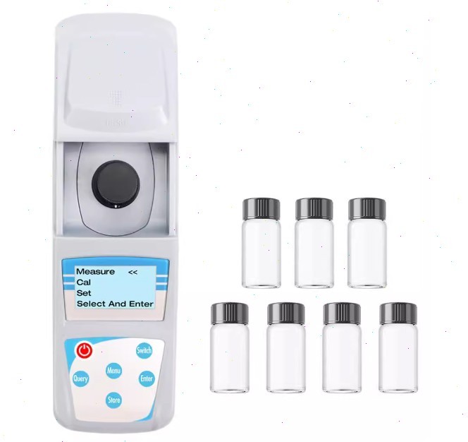Digital Turbidity Meter with Turbidity Solution 7 Sample Vials 0-1000NTU