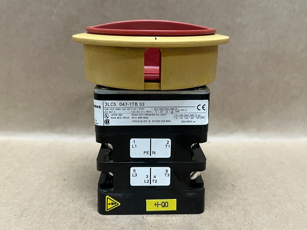 Siemens 3LC5 047-1TB53 Disconnect Control Switch