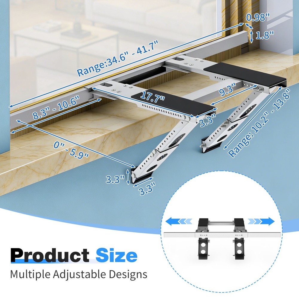 ZOKOP Update Window Air Conditioner Support Bracket No Drilling, Quick Install