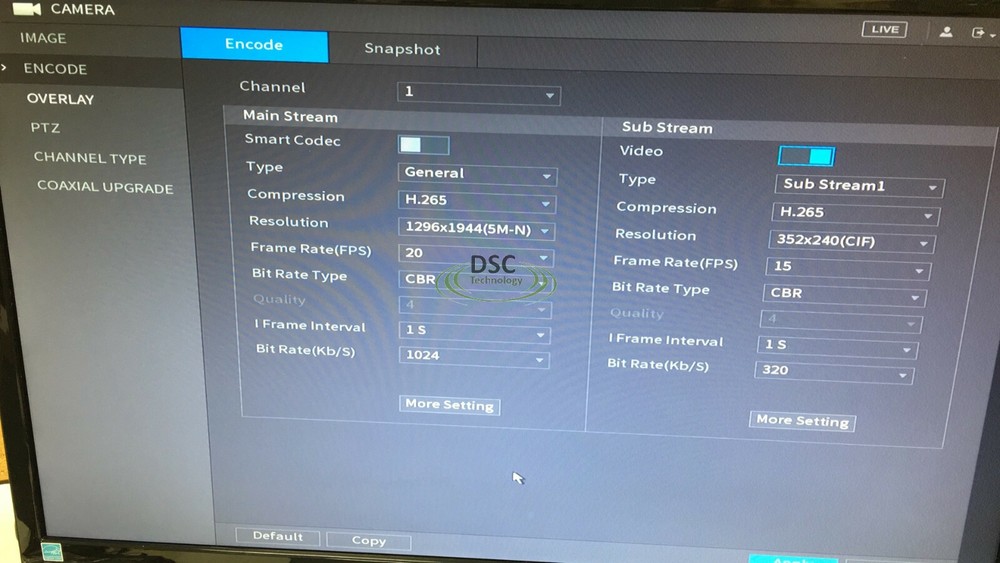 16 channel Digital Video Recorder security system with HDD Installed 1TB