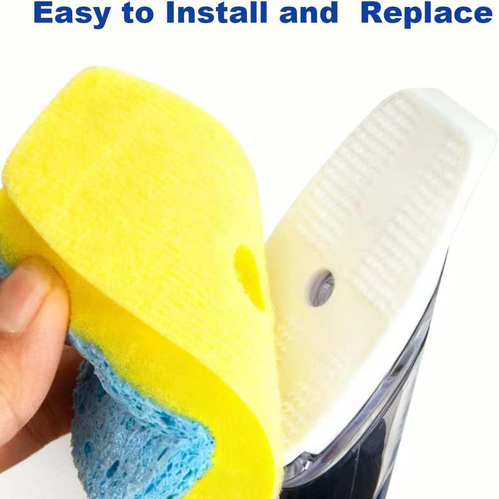 Dish Sponge with Handle, Soap Dispensing Dish Sponge