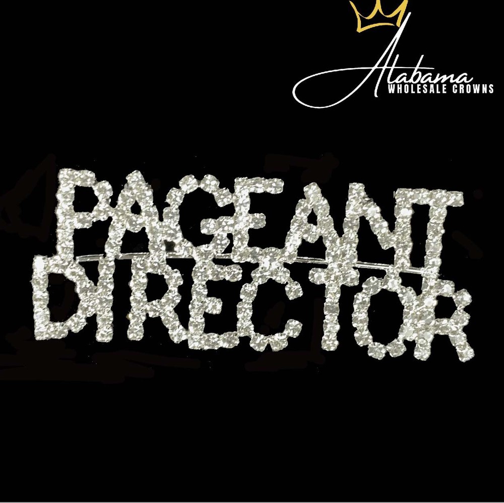 Crown Pin- Pageant Director- Crystal Clear