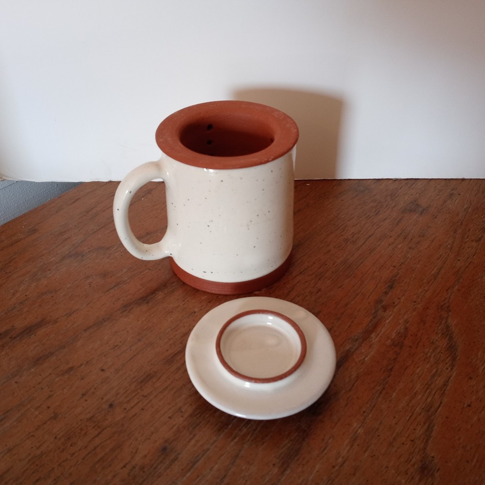 Beautiful Ceramic Tea Cup with Removable Infuser & Lid + Handle