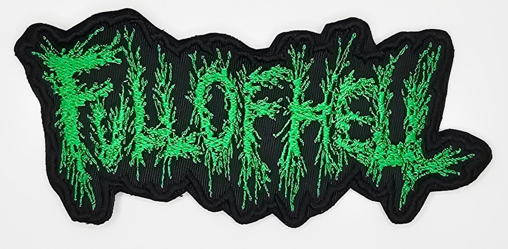 FULL OF HELL GREEN LOGO EMBROIDERED PATCH