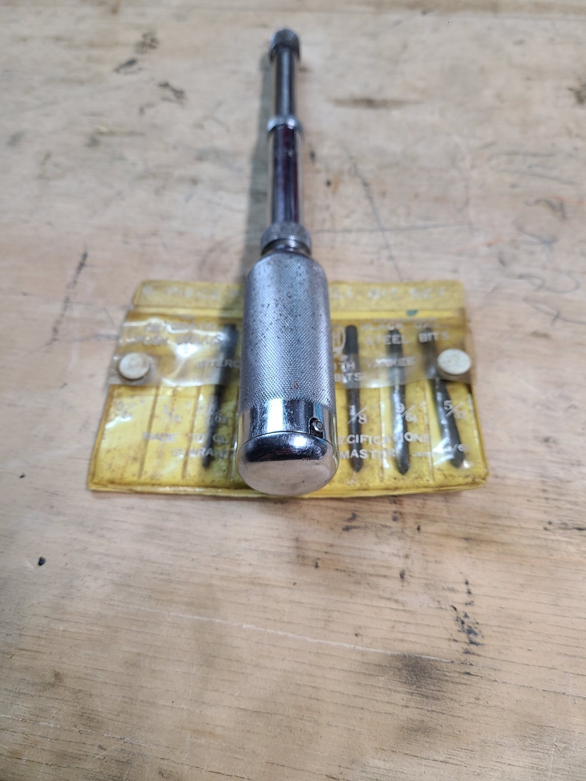 North Bros YANKEE No. 41 Push Drill w/ Bits Some NOS USA Stanley Vintage