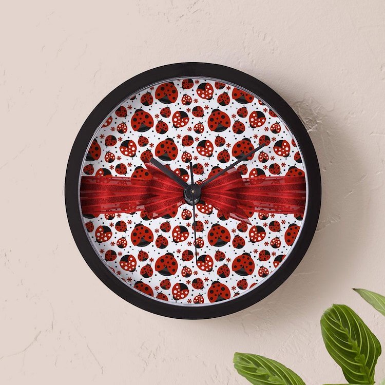 CafePress Ladybug Obsession 10" Wall Clock (1004121119)