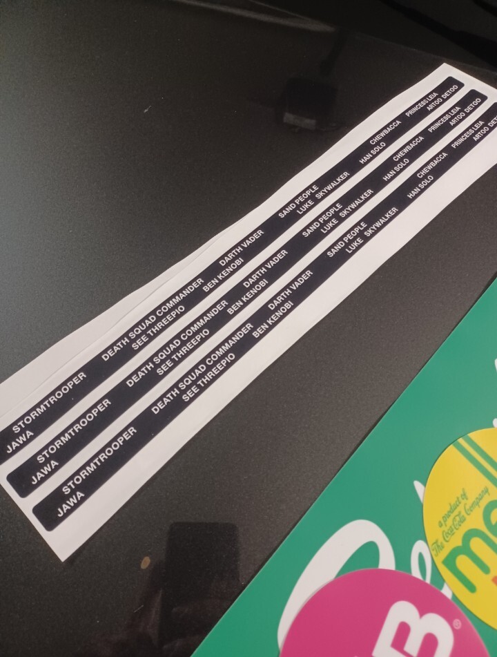 Star Wars Mail Away Display Stand Front Replacement Decal