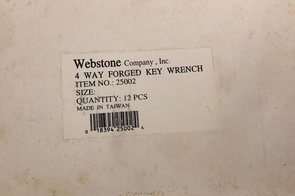 Webstone 4 way Forged key Wrench 25002