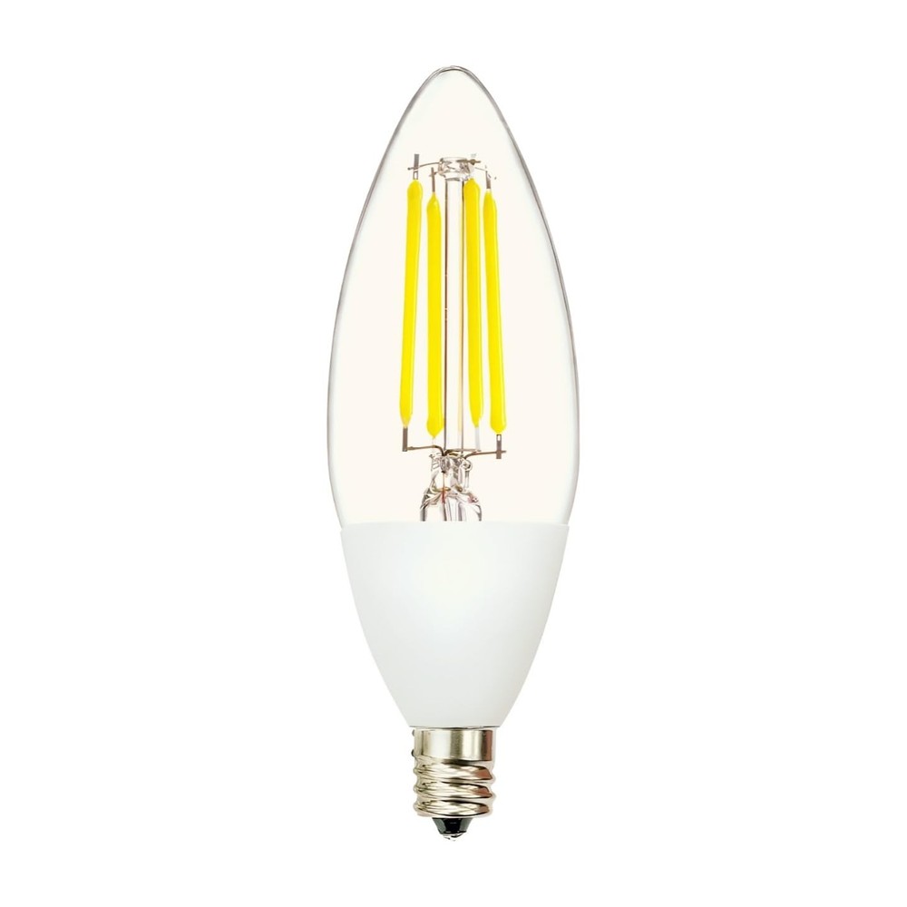 Jaspertronics™ Dusk to Dawn B11 LED Candelabra Bulbs, 5000K, 4W, E12 Base, 4