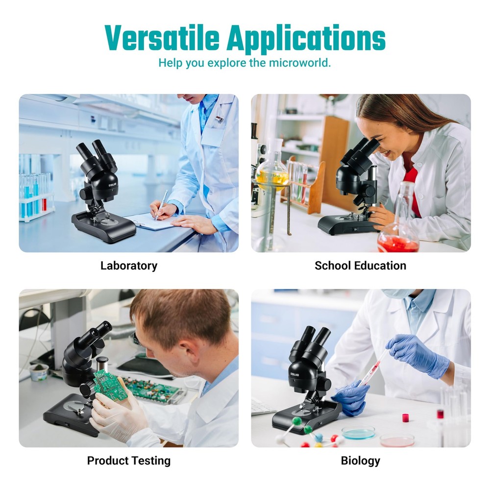 Mounted Binocular Stereo Microscope, Microscopes, Portable Biological Microscope