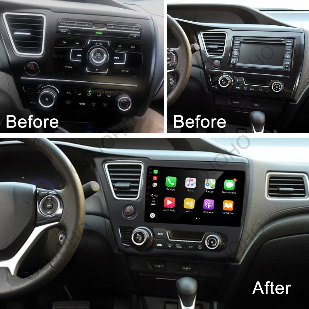 For 2013-2017 Honda Civic Radio Apple CarPlay Android 13 Car Stereo Touch Screen