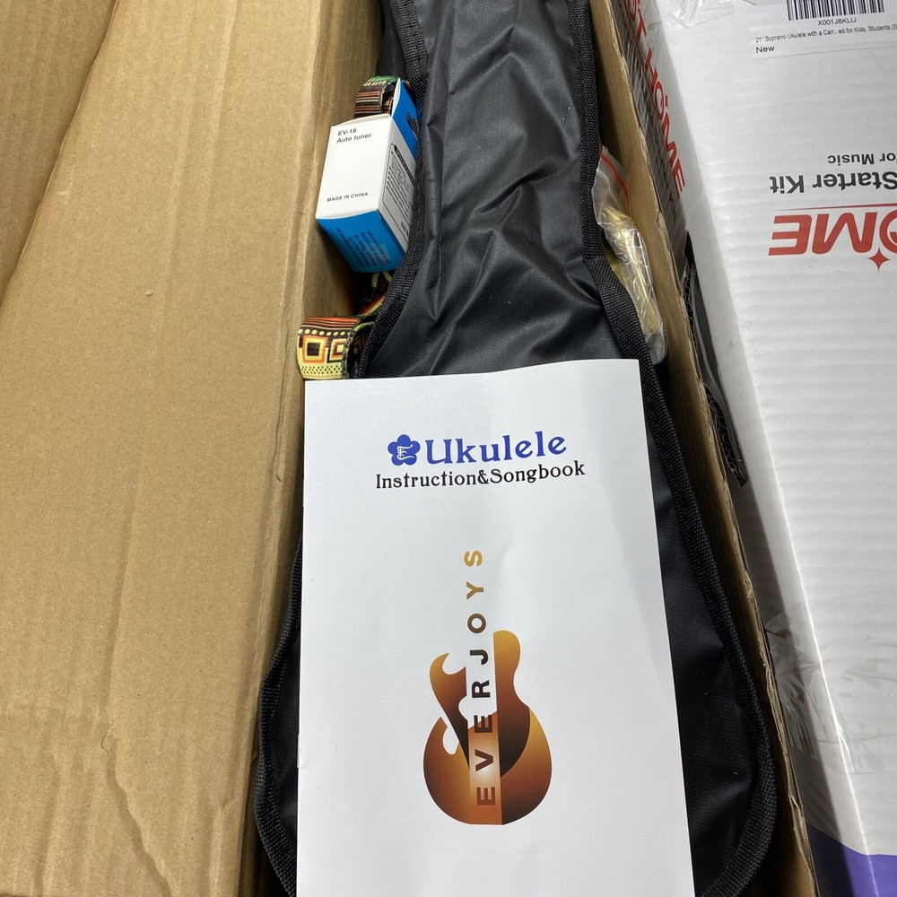 Everjoys Soprano Rainbow Ukulele Beginner Pack (EVUK)