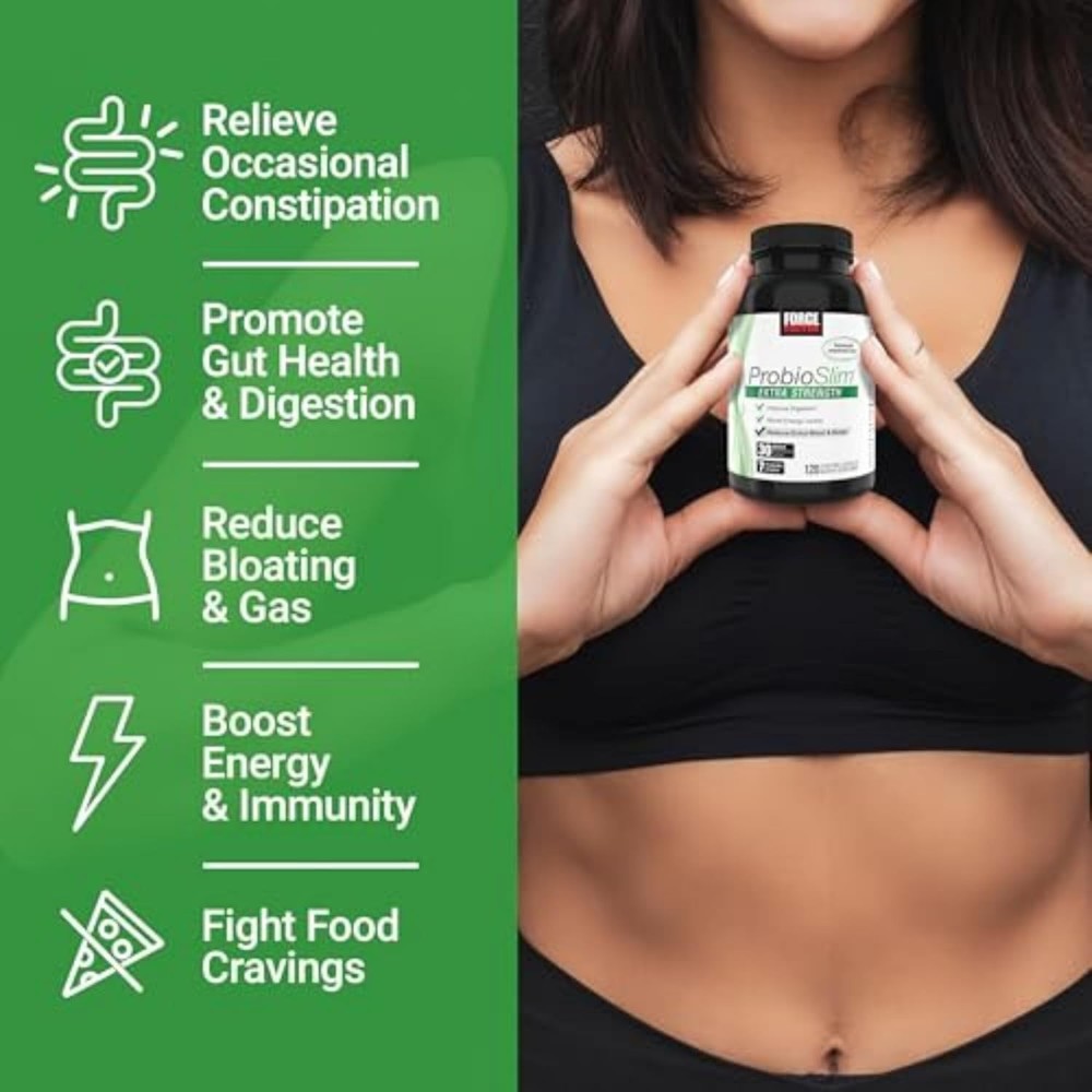 Force Factor ProbioSlim Extra Strength, Probiotic 120 Count (Pack of 2)