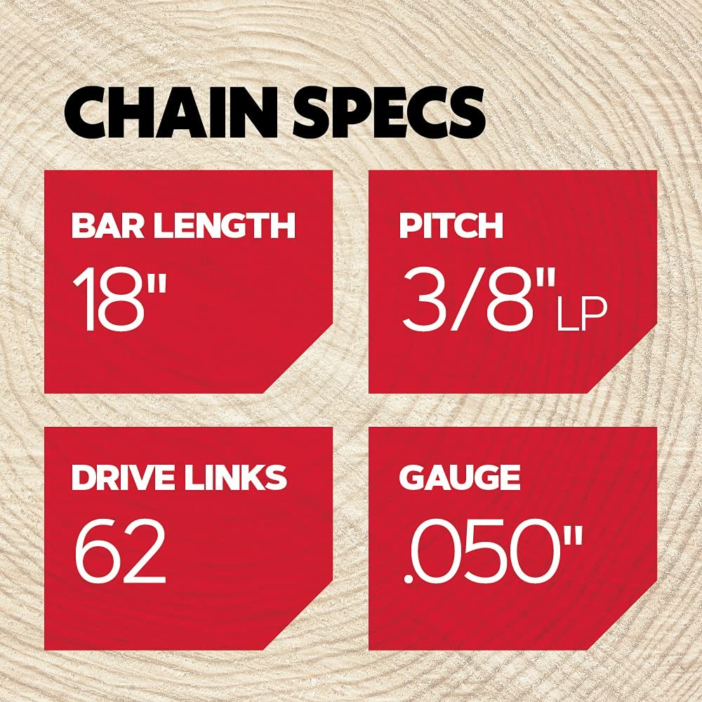 Oregon S62 Chainsaw Chain 2-Pack for 18" Bar & Universal Sharpening Kit