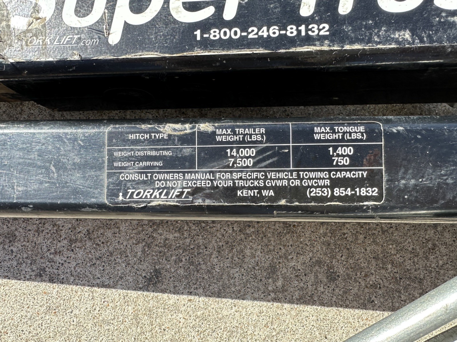 TorkLift SuperTruss Hitch Extension for SuperHitch Hitch Receivers Used