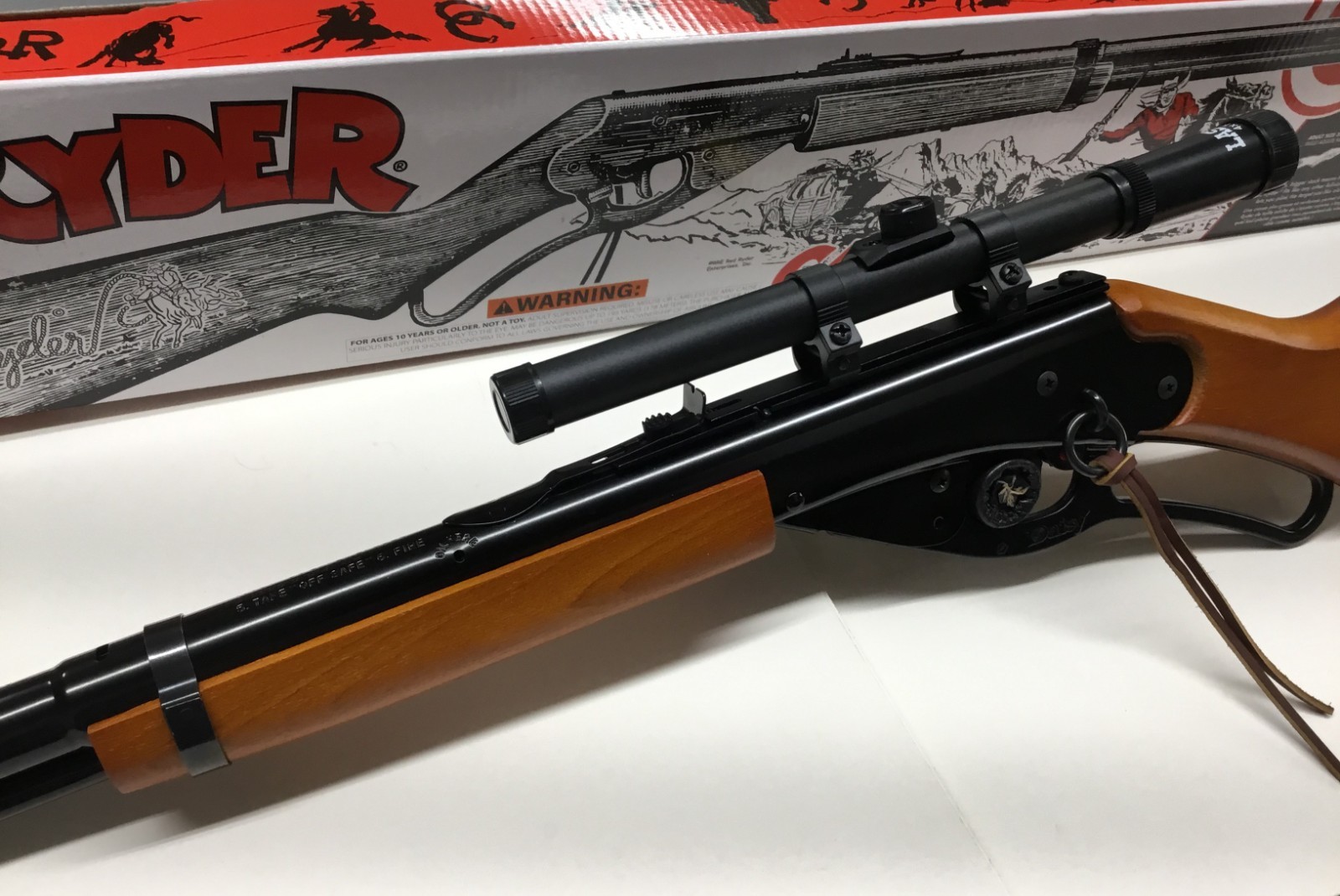 DAISY 1938ARR ADULT RED RYDER WITH SCOPE -SUPER SPRING -7/64" OVERBORE AIR TUBE