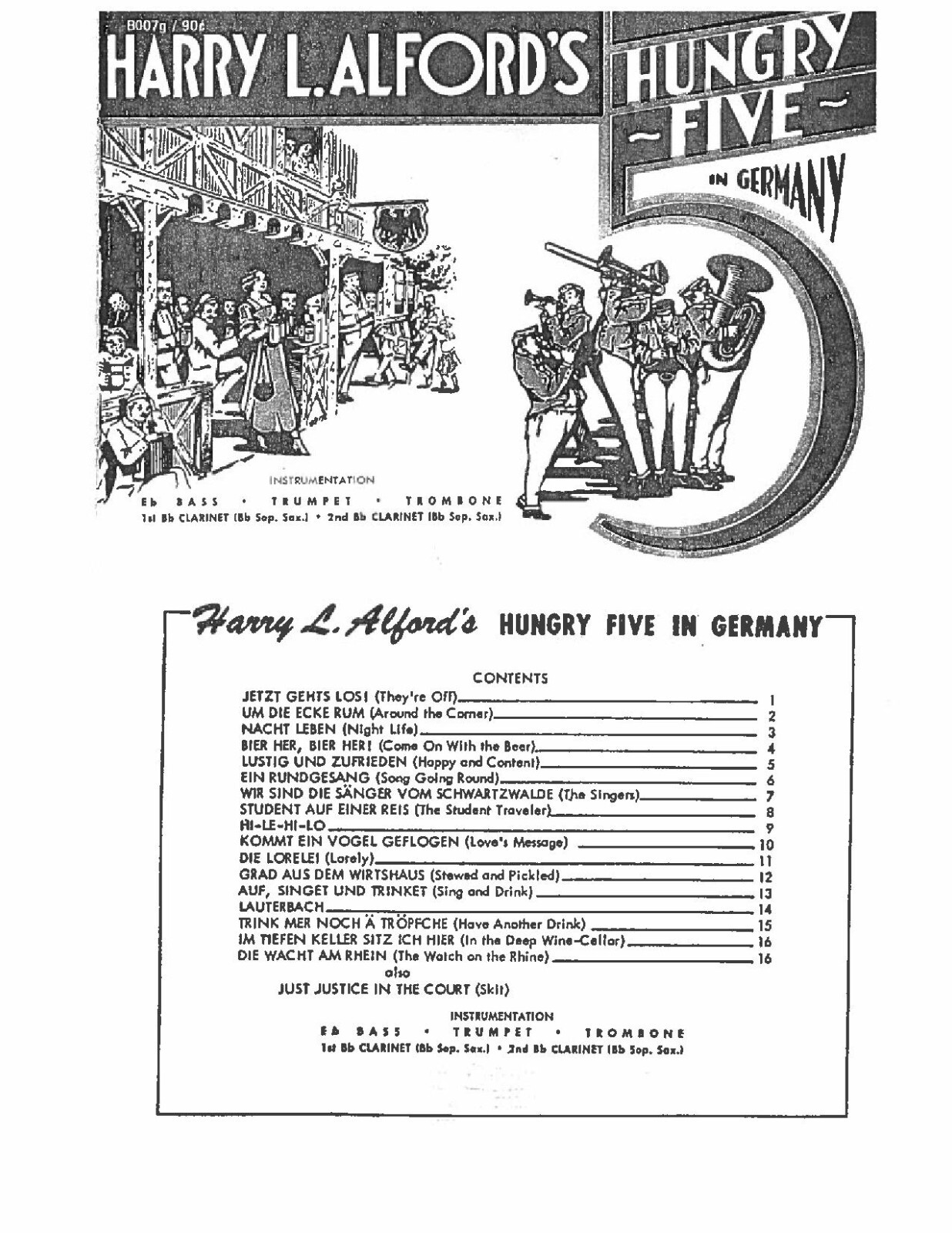 Hungry Five in Germany German Band/Oktoberfest Band Sheet Music