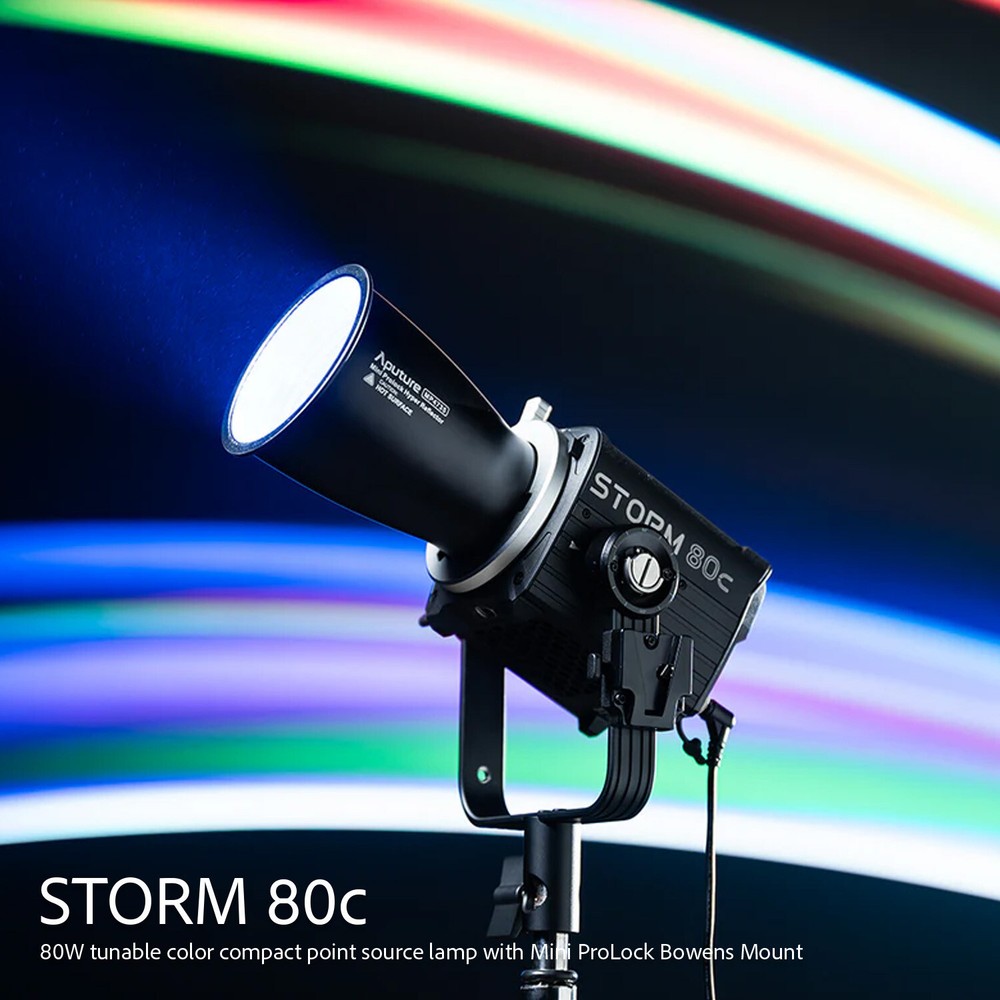 Aputure STORM 80c Black Point Source Fixture and Omnidirectional Softbox Bundle