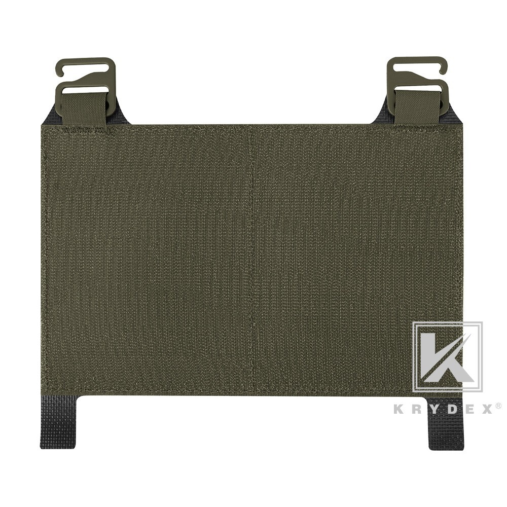 KRYDEX Tactical MOLLE Panel Front Flap Placard Removable Swift Buckle Green